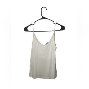 Active USA White Camisole Top with Spaghetti Straps